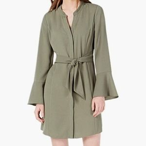 Bar III Women's Long Sleeve Tie Front Dress